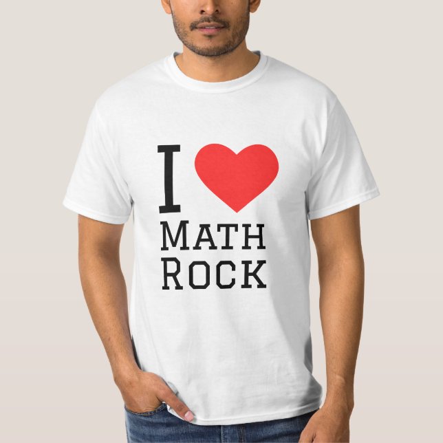 I kärlek math sten kvadratdekal t shirt (Framsida)