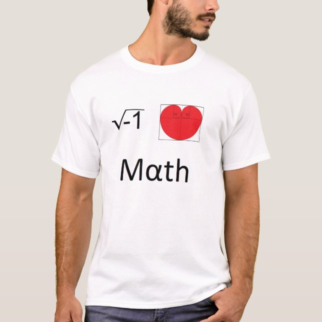 I Kärlek Math T Shirt (Framsida)