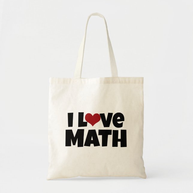 I Kärlek Math Tote Bag Tygkasse (Framsidan)