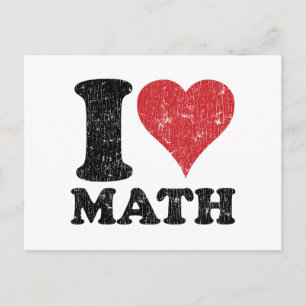 I Kärlek Math Vykort