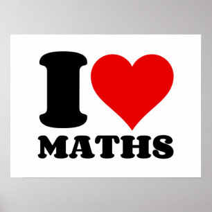 I KÄRLEK MATHS POSTER