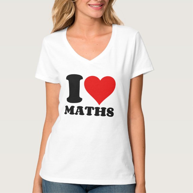 I KÄRLEK MATHS T SHIRT (Framsida)