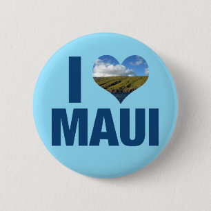 I Kärlek Maui Hawaii Cute Hawaiian Fotography Knapp