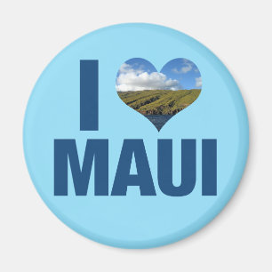 I Kärlek Maui Hawaii Cute Hawaiian Fotography Magnet