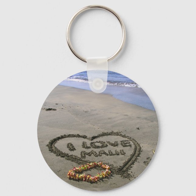 I kärlek Maui Keychain Nyckelring (Framsida)