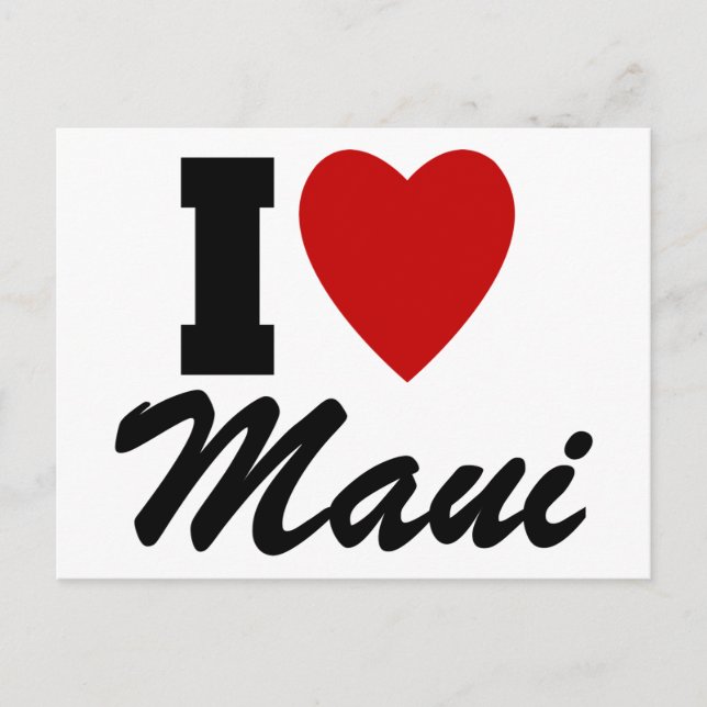 I Kärlek Maui Vykort (Framsida)