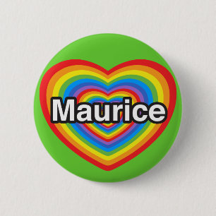 I kärlek Maurice. Jag kärlek du Maurice. Hjärta Knapp