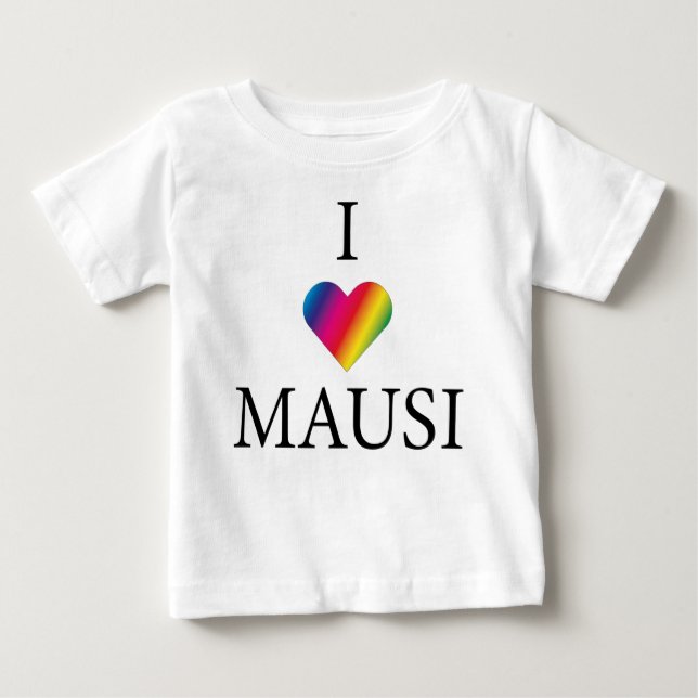 I KÄRLEK MAUSI RAINBOW HEART T SHIRT (Framsida)