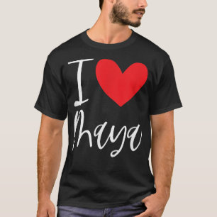 I Kärlek Maya Namn Personlig Girl Woman BFF Frien T Shirt