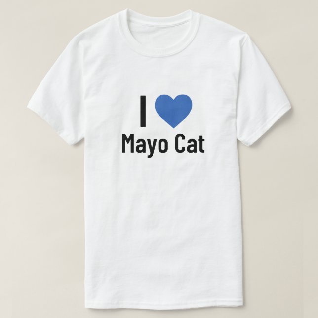 i kärlek mayo cat t shirt (Design framsida)