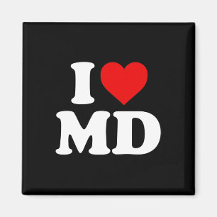 I Kärlek Md Heart Maryland Magnet