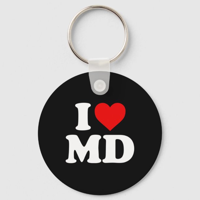 I Kärlek Md Heart Maryland Nyckelring (Framsida)