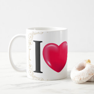 I Kärlek Me Elagant Kaffemugg