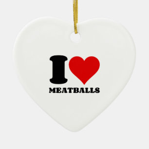 I KÄRLEK MEATBALLERNA JULGRANSPRYDNAD KERAMIK