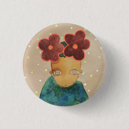 I kärlek med blommor knapp