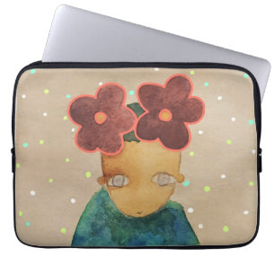 I kärlek med blommor laptop fodral