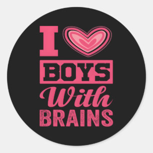 I Kärlek med Brains Friend Friend Runt Klistermärke