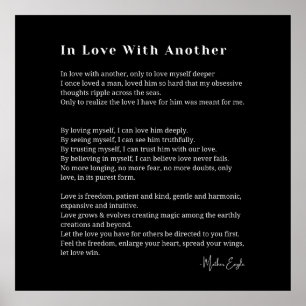 I kärlek med ett annat kärlek dikt poster man vägg