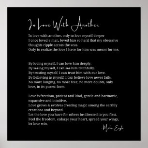I kärlek med ett annat kärlek dikt poster man vägg