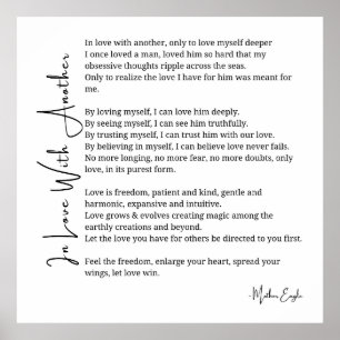 I kärlek med ett annat kärlek dikt poster man vägg