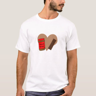 I kärlek med jordnötssmör och choklad t-shirt
