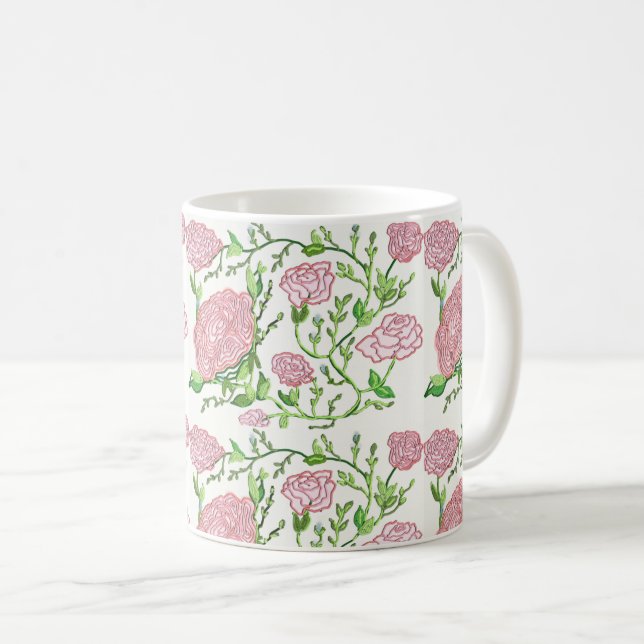I Kärlek med liv och målningsblommor Kaffemugg (Framsida höger)