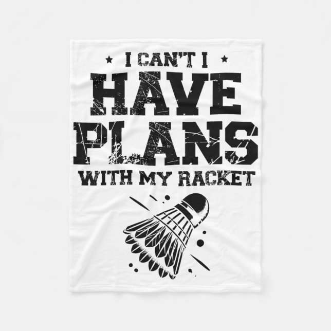 I Kärlek med Shuttle Badminton Player Shuttle Rack Fleecefilt (Framsidan)