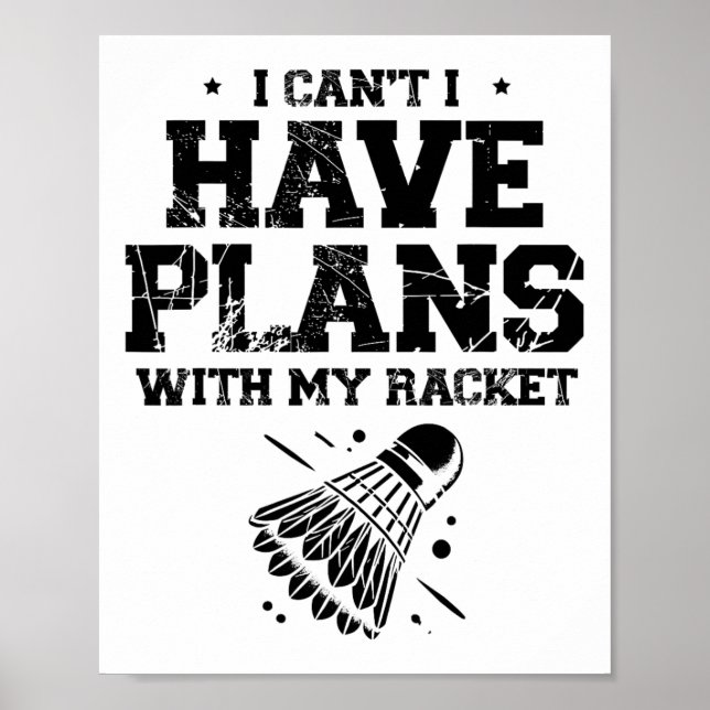 I Kärlek med Shuttle Badminton Player Shuttle Rack Poster (Framsidan)