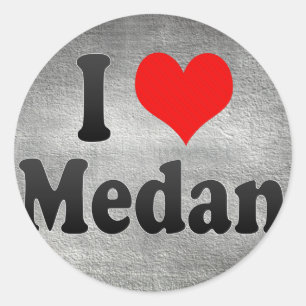 I Kärlek Medan, Indonesien. I Cinta Medan, Indones Runt Klistermärke