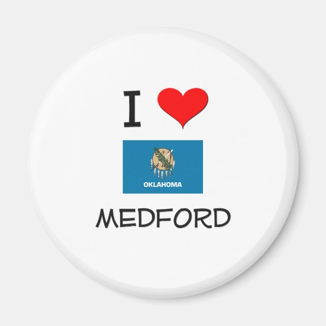 I Kärlek Medford Oklahoma Magnet (Framsidan)