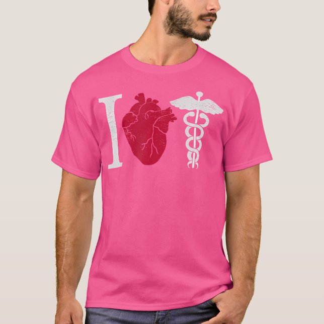 I Kärlek Medicin - Anatomiskt hjärthjärthjärtslag  T Shirt (Framsida)
