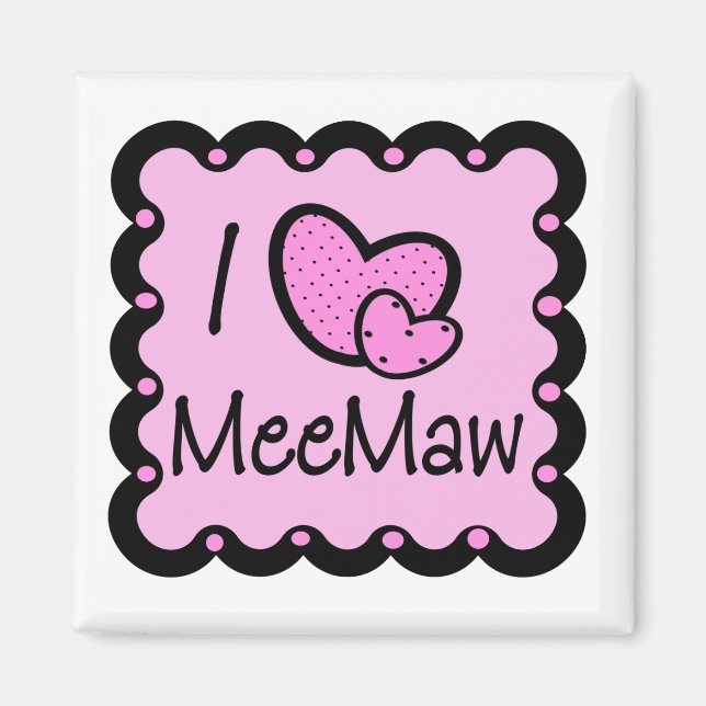 I Kärlek MeeMaw Cute T-Shirt Magnet (Framsidan)