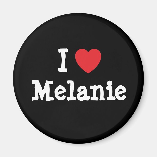 I kärlek Melanie eart T-Shirt Magnet (Framsidan)