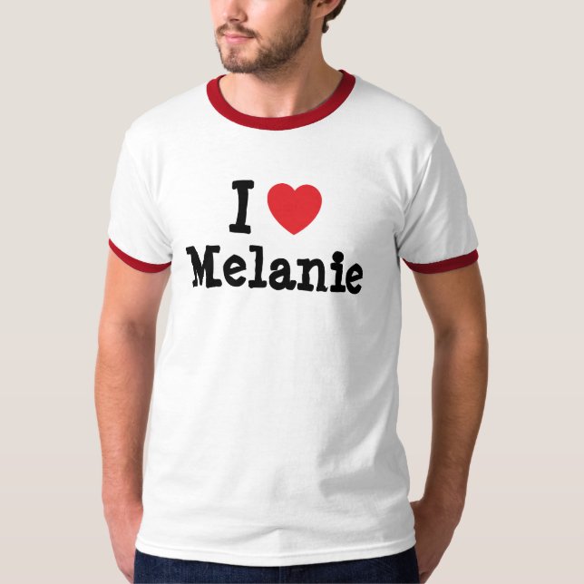 I kärlek Melanie hjärta T-Shirt (Framsida)
