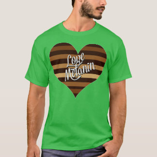 I Kärlek Melanin Heart Valentines day T Shirt