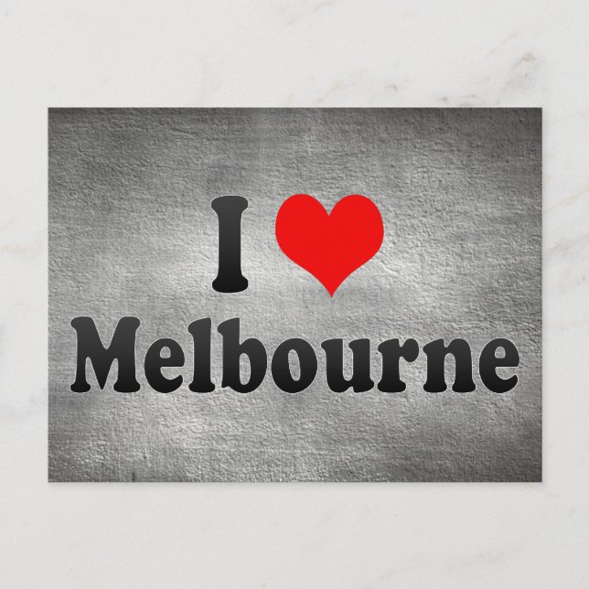I Kärlek Melbourne, Australien Vykort (Framsida)