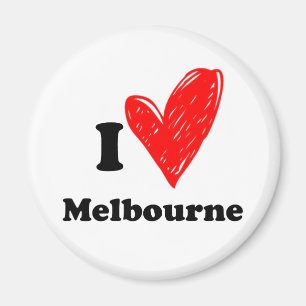 I Kärlek Melbourne Magnet