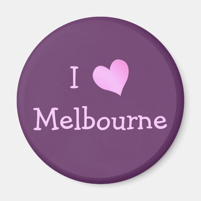 I Kärlek Melbourne Magnet (Framsidan)