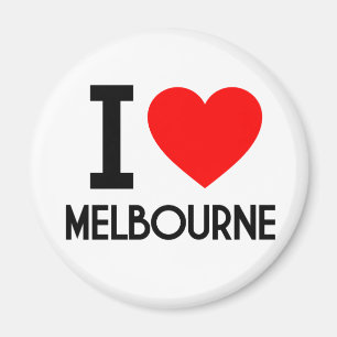 I Kärlek Melbourne Magnet
