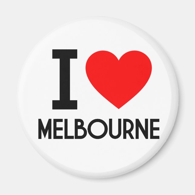 I Kärlek Melbourne Magnet (Framsidan)