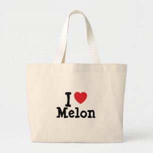 I kärlek Melon hjärta T-Shirt Jumbo Tygkasse