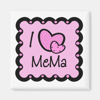 I Kärlek Mema Cute T-Shirt Magnet