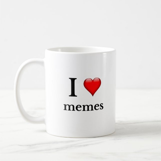 I kärlek memes kaffemugg (Vänster)