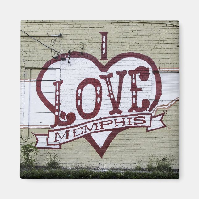 I Kärlek Memphis Graffiti Magnet (Framsidan)