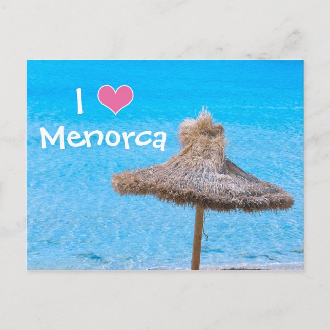 I Kärlek Menorca Vykort (Framsida)