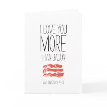 I kärlek mer än bacon Valentines-kort