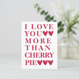 I Kärlek mer än Cherry Paj - Cute Vykort