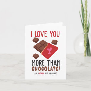 I Kärlek mer än Chocolate Färg Graphic Kort