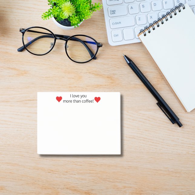 I kärlek mer än kaffe,Fin Personlig Post-it Block (Skapare uppladdad)