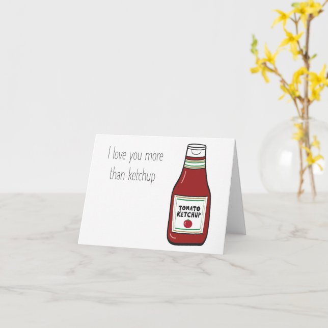 I kärlek mer än ketchup kort (Gul blomma)